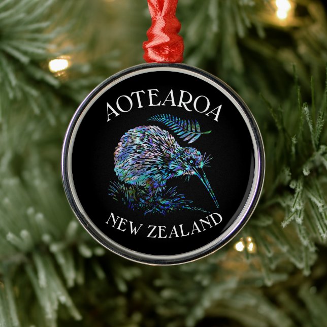 NEUZEALAND KIWI PAUA CHRISTMAS ORNANAS ORNAMENT AUS METALL (Baum)