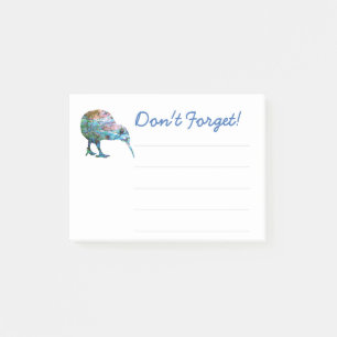 NEUZEALAND KIWI PAUA POST-IT NOTES KLEBEZETTEL