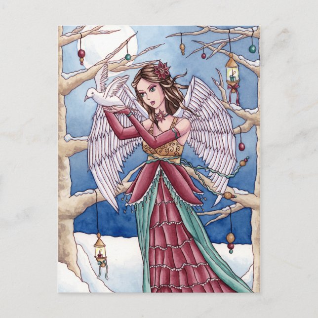 Neva - Christmas Angel Postcard Feiertagspostkarte (Vorderseite)