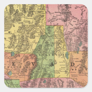 Nevada 3 quadratischer aufkleber