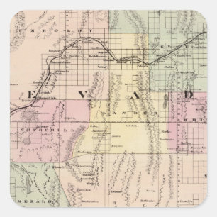 Nevada 5 quadratischer aufkleber