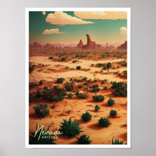 Nevada Arizona USA Art Collection Poster