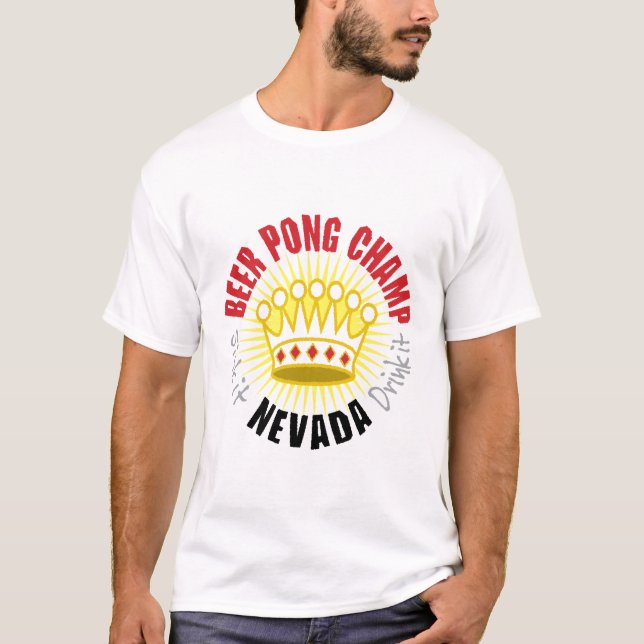 Nevada-Bier Pong Champions-T - Shirt (Vorderseite)