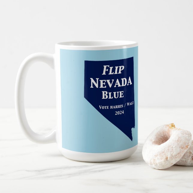 Nevada Blue im Jahr 2024 gedreht Kaffeetasse (Mit Donut)
