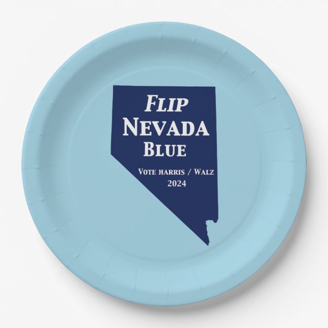 Nevada Blue im Jahr 2024 gedreht Pappteller (Vorderseite)