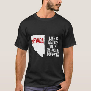 Nevada Buffets Staat Retro USA Geografie T-Shirt