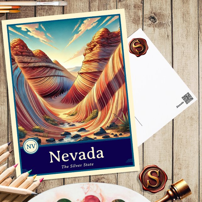 Nevada | Carte postale ombragée style Anime (Créateur téléchargé)