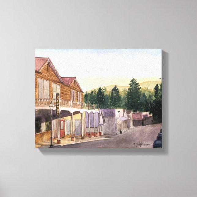 NEVADA CITY - Aquarell, Leinwand-Druck Leinwanddruck (Vorderseite)