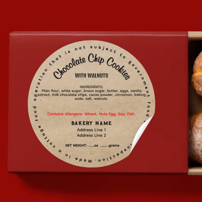 Nevada Cottage Law étiquette alimentaire autocolla (Créateur téléchargé)