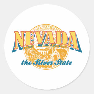 Nevada - Der Silberstaat Runder Aufkleber
