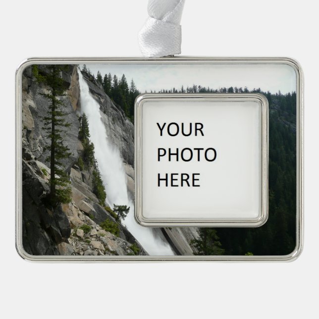 Nevada Falls at Yosemite National Park Rahmen-Ornament Silber (Vorderseite)