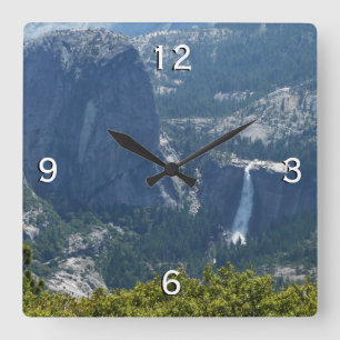 Nevada Falls from Panorama Trail Yosemite Quadratische Wanduhr
