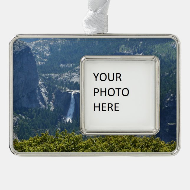 Nevada Falls from Panorama Trail Yosemite Rahmen-Ornament Silber (Vorderseite)