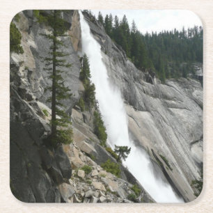 Nevada Falls im Yosemite National Park Rechteckiger Pappuntersetzer