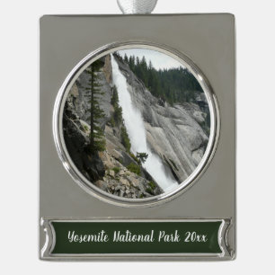 Nevada Falls im Yosemite-Nationalpark Banner-Ornament Silber