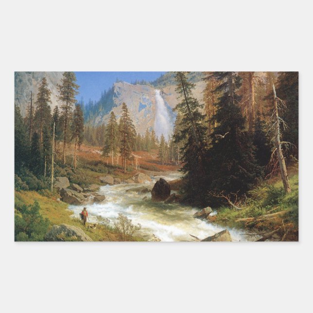 Nevada Falls, Yosemite Rechteckiger Aufkleber (Vorderseite)