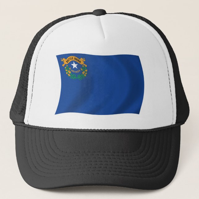 Nevada Flag Hat Truckerkappe (Vorderseite)