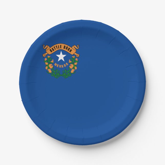 Nevada-Flagge Pappteller (Vorderseite)
