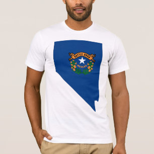 Nevada-Flaggen-Karte T-Shirt