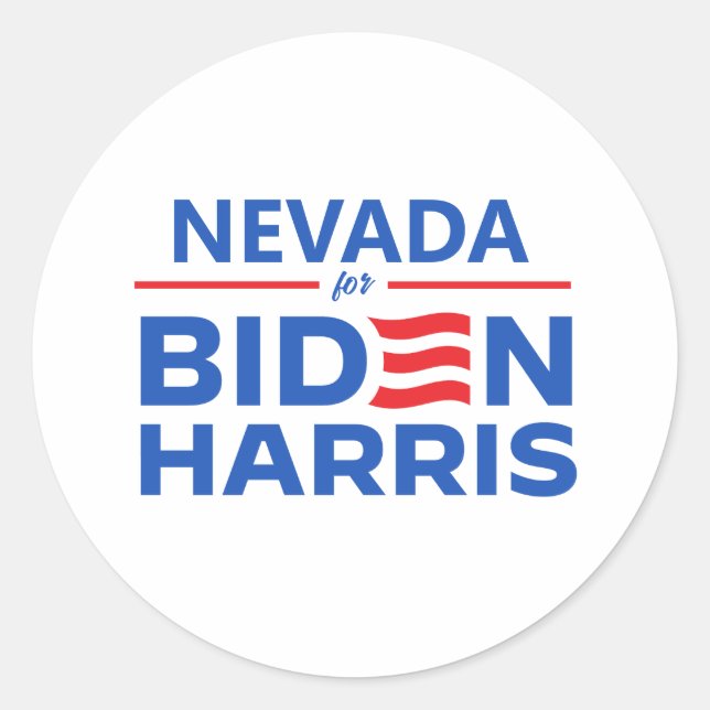 Nevada für Biden Harris Runder Aufkleber (Vorderseite)