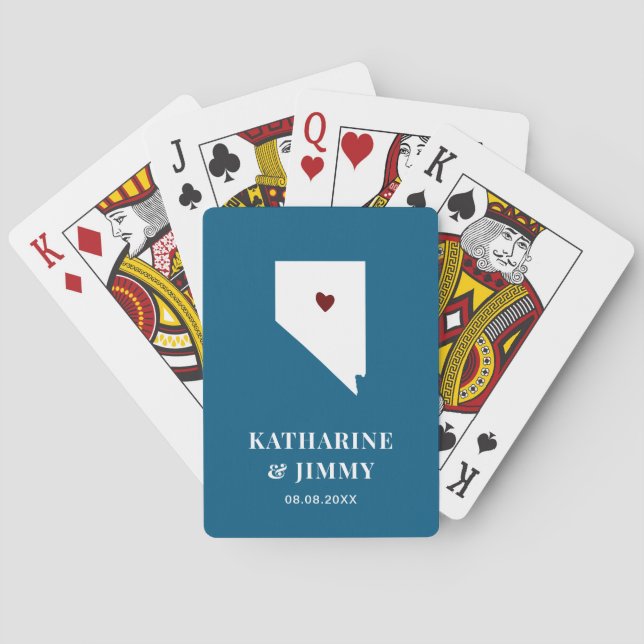 Nevada Gastgeschenk Hochzeit Deck Karten, Staat Ka Spielkarten (Rückseite)