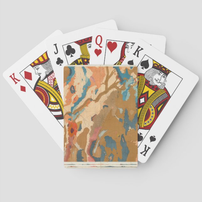 Nevada-Hochebene geologisch Spielkarten (Rückseite)