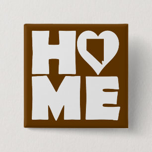 Nevada Home Heart State Button Badge Pin