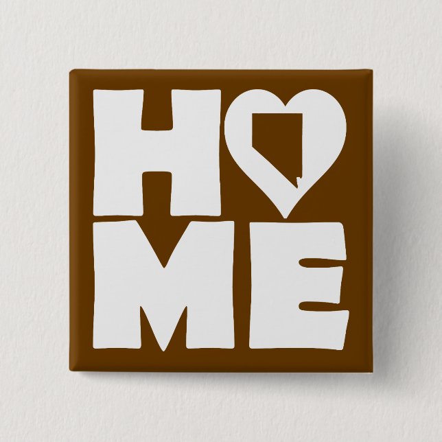 Nevada Home Heart State Button Badge Pin (Vorderseite)