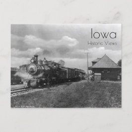 Nevada, Iowa Bahnhof Postkarte