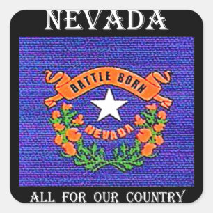Nevada-Kampf geboren Quadratischer Aufkleber