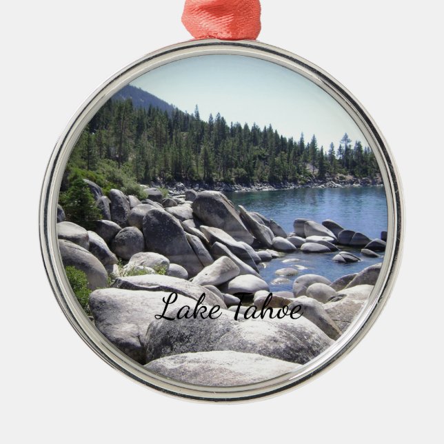 Nevada - Lake Tahoe Landschaft Foto Ornament Aus Metall (Vorne)