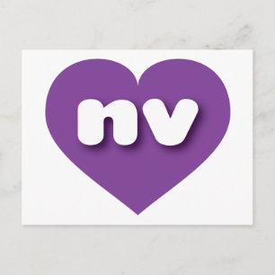 Nevada lila Herz - I Liebe nv Postkarte