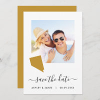 Nevada Map Foto Wedding Save the Date Card