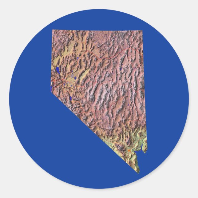Nevada Map Sticker (Vorderseite)