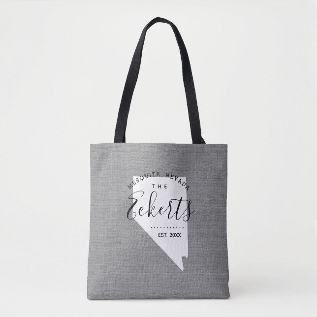 Nevada Monogram Staaten Tote Bag Tasche (Vorderseite)