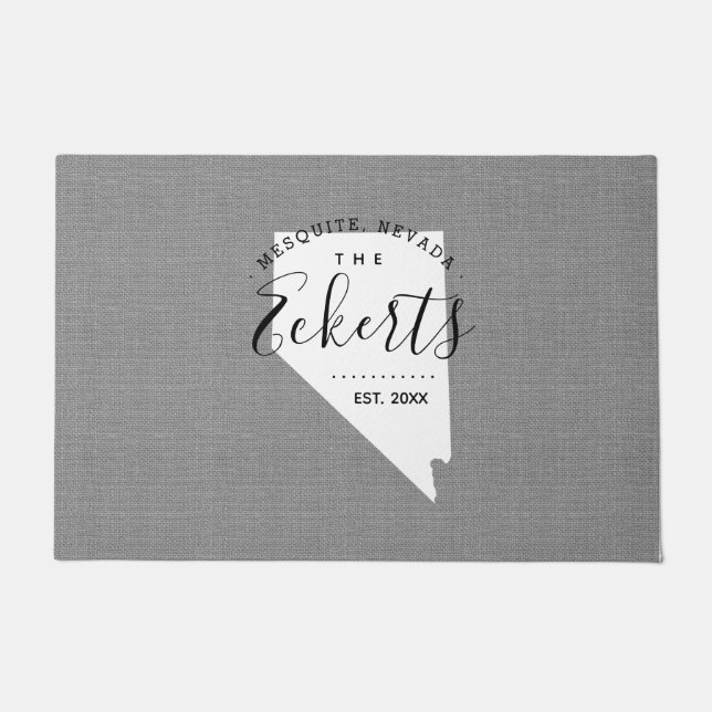 Nevada Monogramm Staat Doormat Fußmatte (Vorderseite)