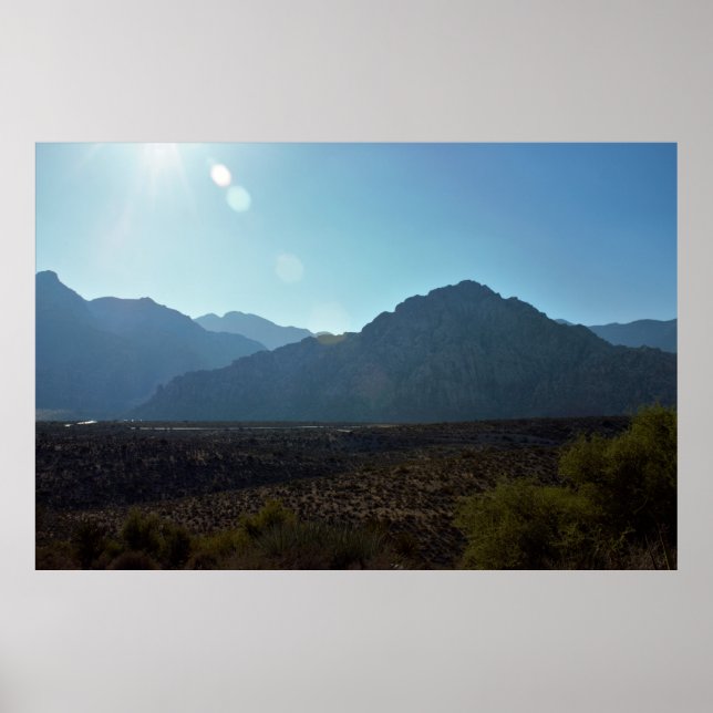 Nevada Mountain Wüste Poster (Vorne)