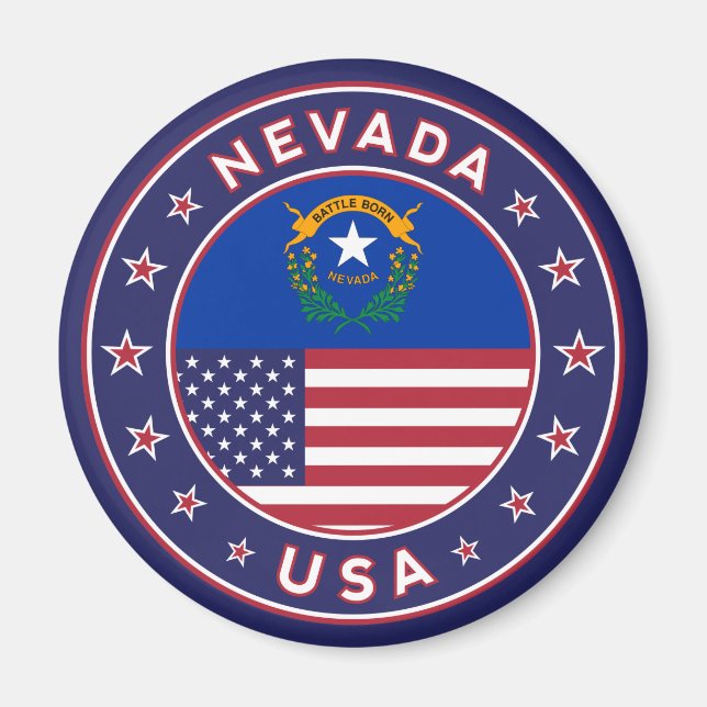Nevada, Nevada Telefongehäuse, Nevada Aufkleber, Magnet (Vorne)
