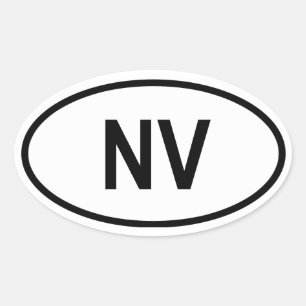 Nevada "NV" Ovaler Aufkleber