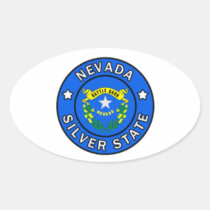 Nevada Ovaler Aufkleber