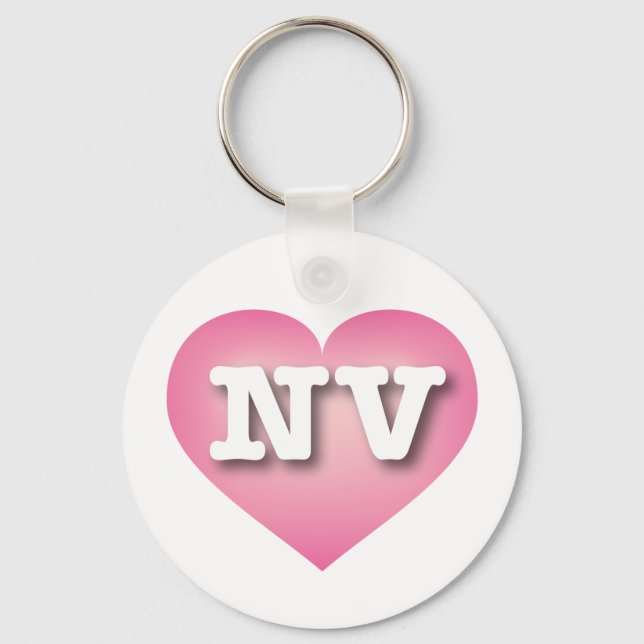 Nevada Pink Fade Heart - I Liebe NV Schlüsselanhänger (Vorderseite)