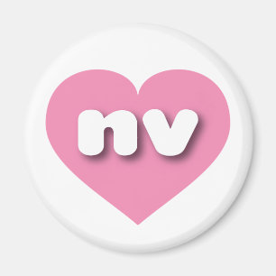 Nevada pink heart - I Liebe nv Magnet