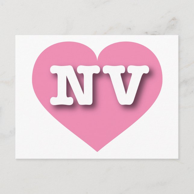 Nevada Pink Heart - I Liebe NV Postkarte (Vorderseite)