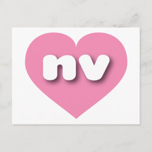 Nevada pink heart - I Liebe nv Postkarte