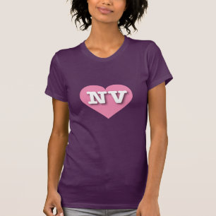 Nevada Pink Heart - I Liebe NV T-Shirt