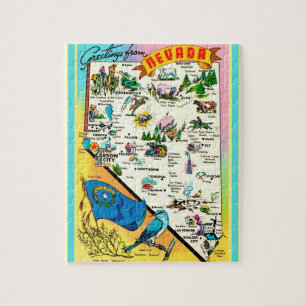 Nevada-Postkarte 8x10-Karten-Puzzle