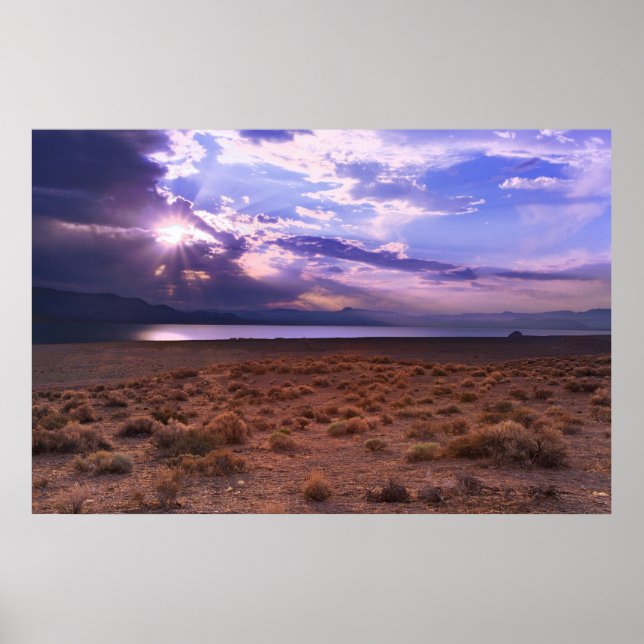 Nevada Pyramid Lake Sunrise Poster (Vorne)
