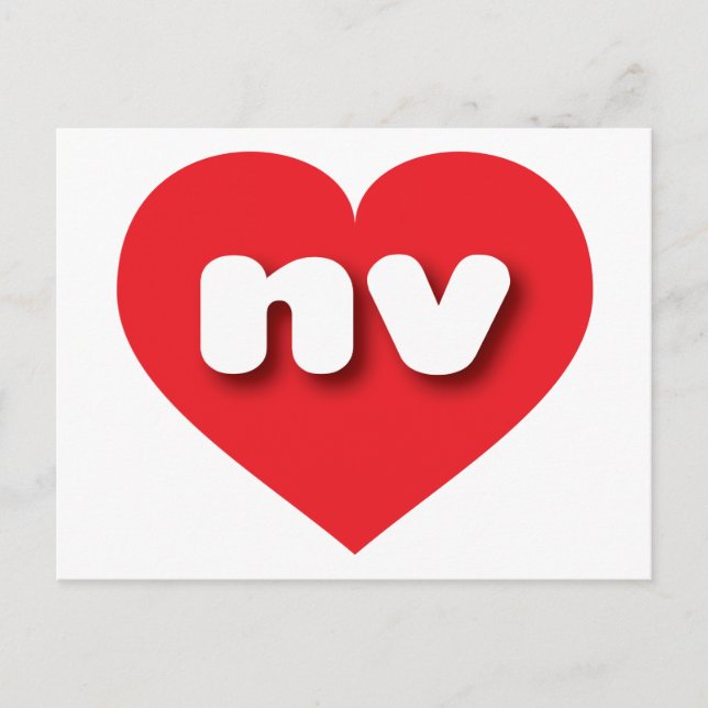 Nevada rotes Herz - I Liebe nv Postkarte (Vorderseite)