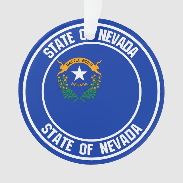 Nevada Round Emblem Ornament (Vorderseite)