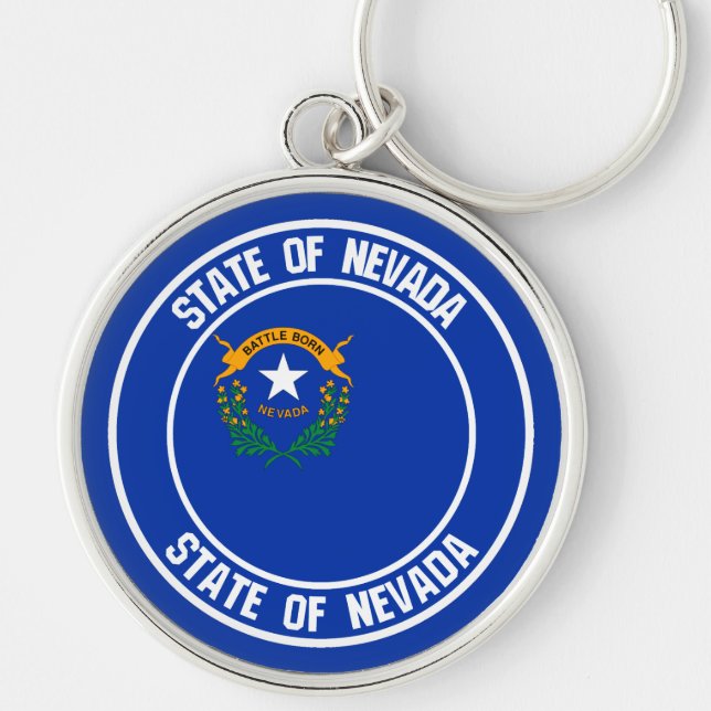 Nevada Round Emblem Schlüsselanhänger (Vorne)